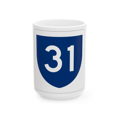 PR primary 31 (Puerto Rico) (Road Sign) White Coffee Mug 15oz - Go Mug Yourself