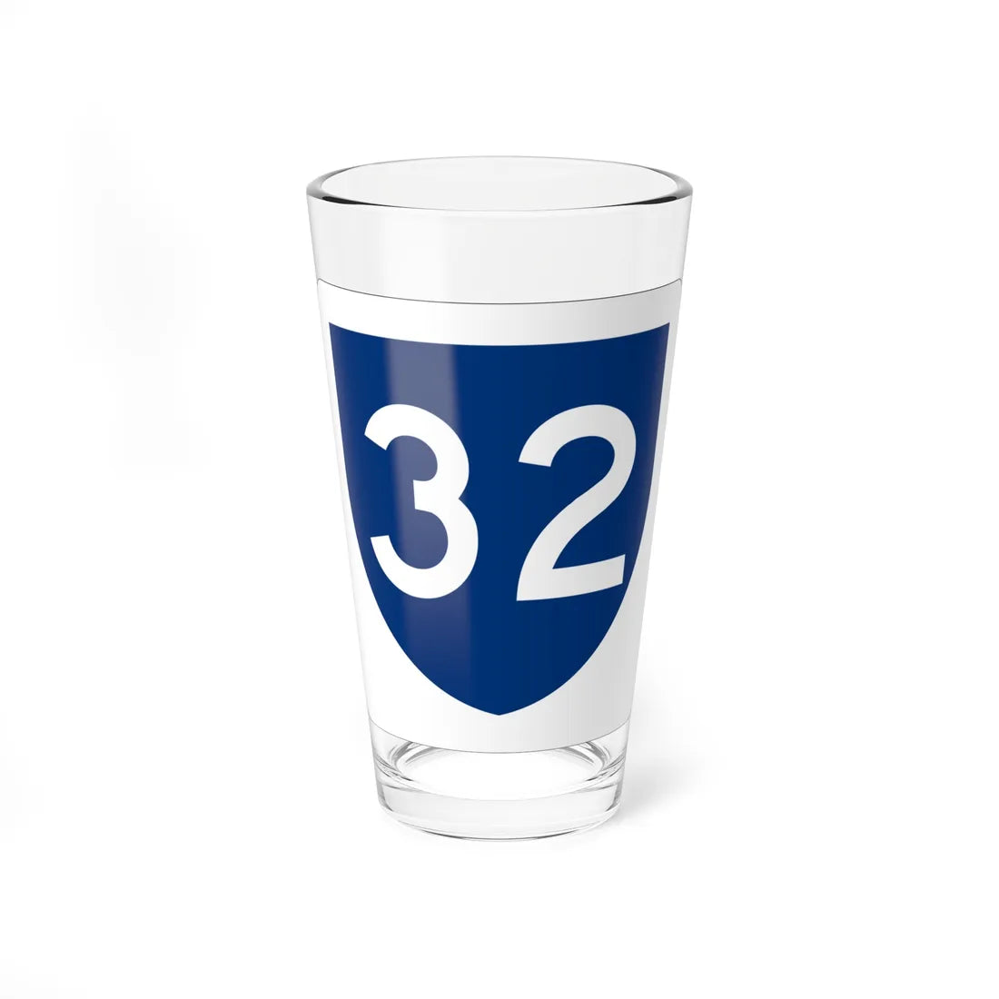 PR primary 32 (Puerto Rico) (Road Sign) Pint Glass 16oz 16oz - Go Mug Yourself