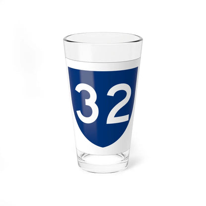 PR primary 32 (Puerto Rico) (Road Sign) Pint Glass 16oz 16oz - Go Mug Yourself