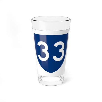 PR primary 33 (Puerto Rico) (Road Sign) Pint Glass 16oz 16oz - Go Mug Yourself