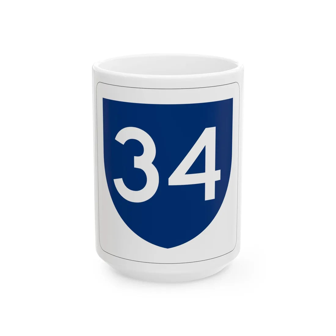 PR primary 34 (Puerto Rico) (Road Sign) White Coffee Mug 15oz - Go Mug Yourself