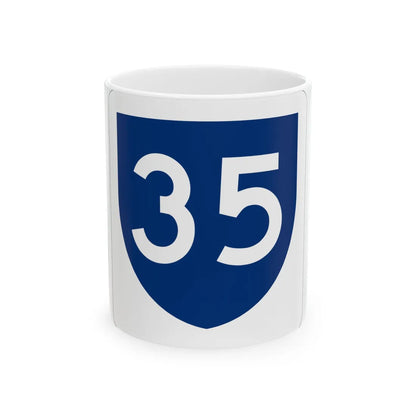 PR primary 35 (Puerto Rico) (Road Sign) White Coffee Mug 11oz - Go Mug Yourself