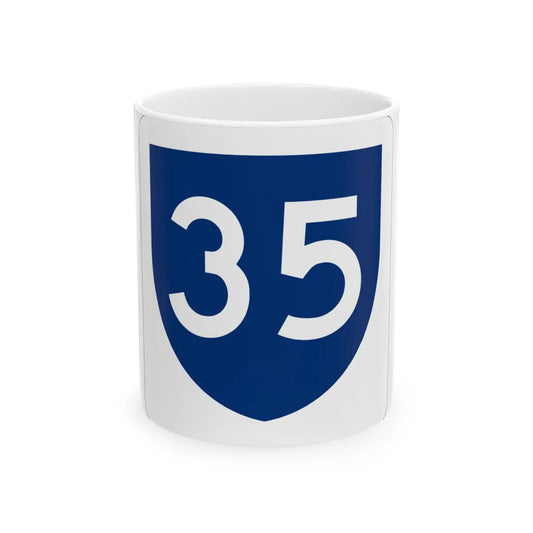 PR primary 35 (Puerto Rico) (Road Sign) White Coffee Mug 11oz - Go Mug Yourself