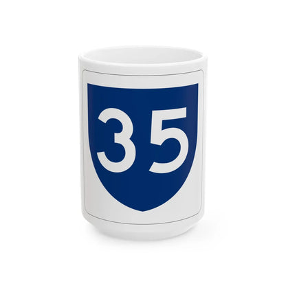 PR primary 35 (Puerto Rico) (Road Sign) White Coffee Mug 15oz - Go Mug Yourself