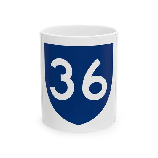 PR primary 36 (Puerto Rico) (Road Sign) White Coffee Mug 11oz - Go Mug Yourself
