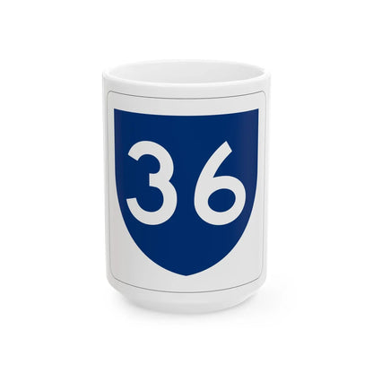PR primary 36 (Puerto Rico) (Road Sign) White Coffee Mug 15oz - Go Mug Yourself