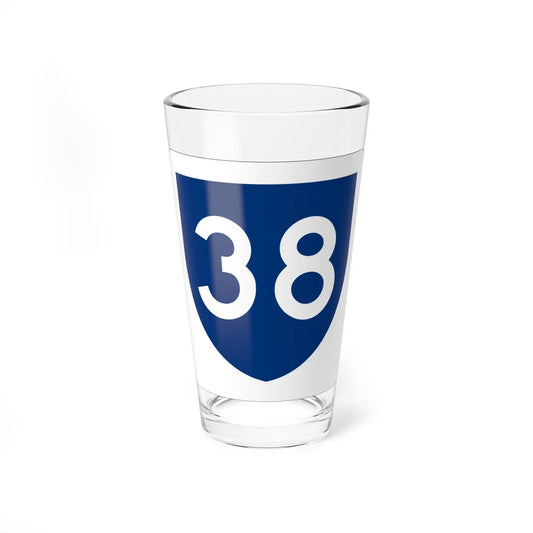PR primary 38 (Puerto Rico) (Road Sign) Pint Glass 16oz 16oz - Go Mug Yourself