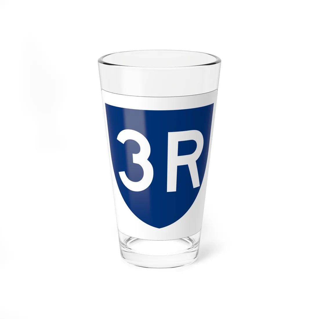PR primary 3R (Puerto Rico) (Road Sign) Pint Glass 16oz 16oz - Go Mug Yourself