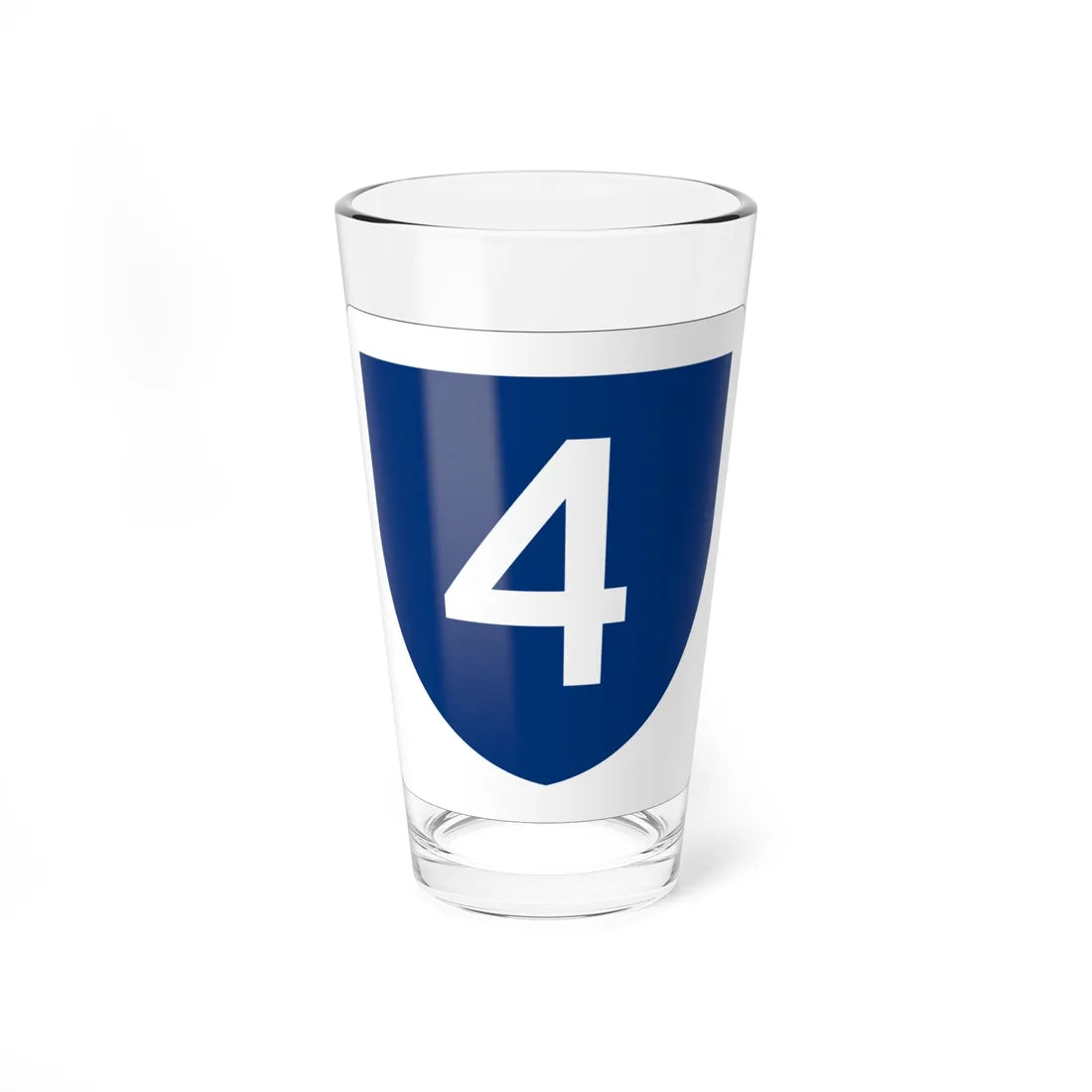 PR primary 4 (Puerto Rico) (Road Sign) Pint Glass 16oz 16oz - Go Mug Yourself