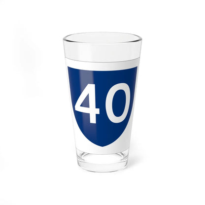 PR primary 40 (Puerto Rico) (Road Sign) Pint Glass 16oz 16oz - Go Mug Yourself