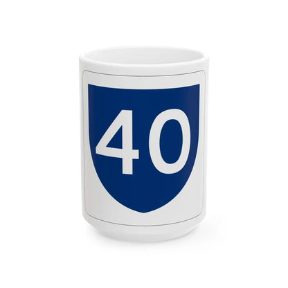 PR primary 40 (Puerto Rico) (Road Sign) White Coffee Mug 15oz - Go Mug Yourself