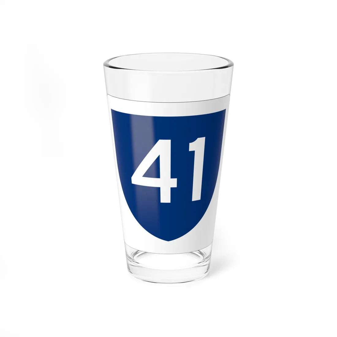 PR primary 41 (Puerto Rico) (Road Sign) Pint Glass 16oz 16oz - Go Mug Yourself
