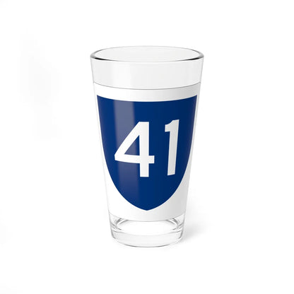PR primary 41 (Puerto Rico) (Road Sign) Pint Glass 16oz 16oz - Go Mug Yourself