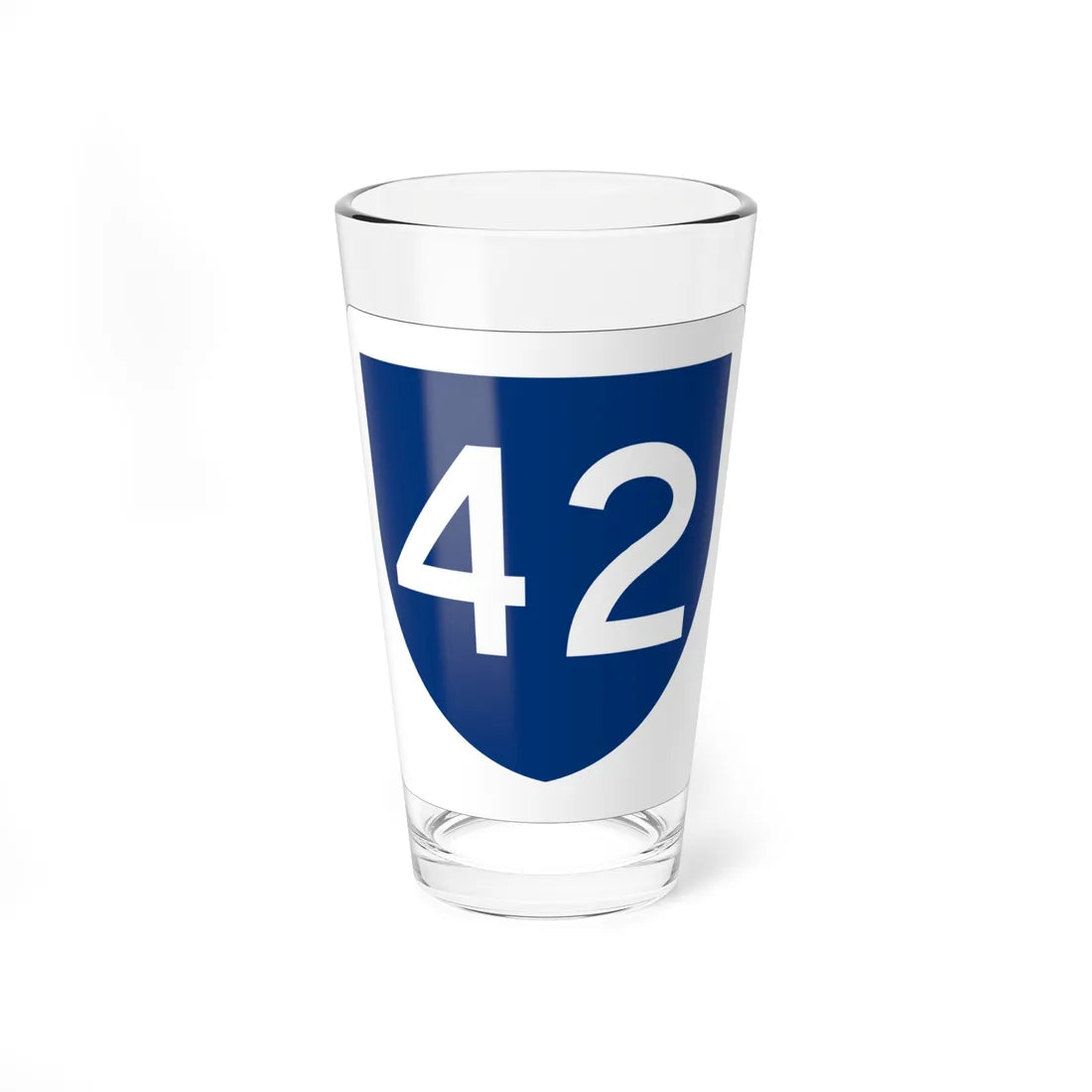 PR primary 42 (Puerto Rico) (Road Sign) Pint Glass 16oz 16oz - Go Mug Yourself