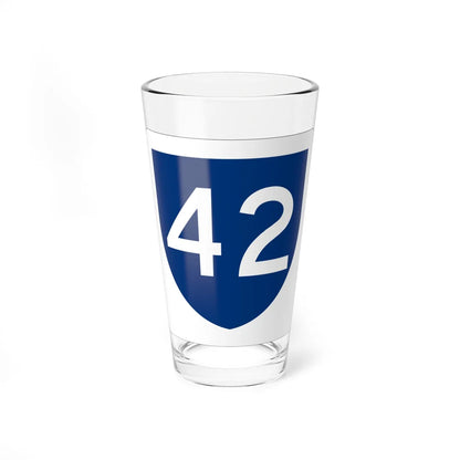 PR primary 42 (Puerto Rico) (Road Sign) Pint Glass 16oz 16oz - Go Mug Yourself