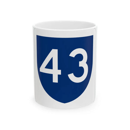 PR primary 43 (Puerto Rico) (Road Sign) White Coffee Mug 11oz - Go Mug Yourself