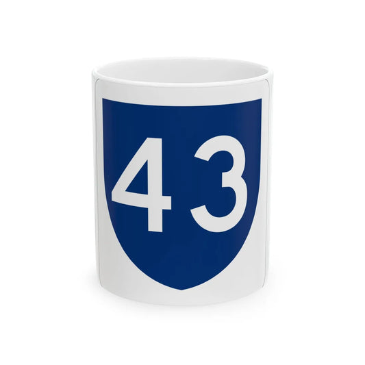 PR primary 43 (Puerto Rico) (Road Sign) White Coffee Mug 11oz - Go Mug Yourself