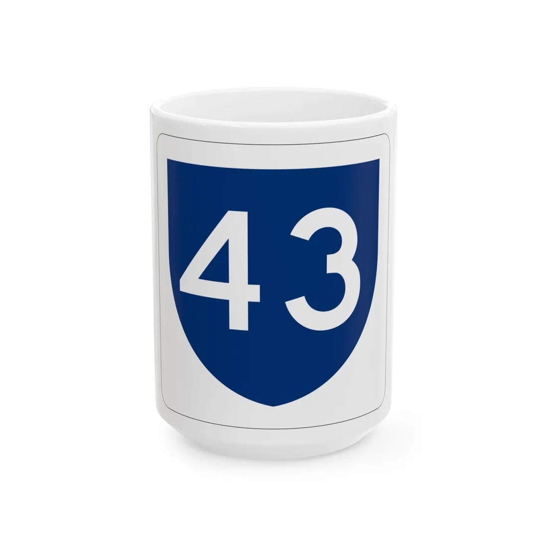 PR primary 43 (Puerto Rico) (Road Sign) White Coffee Mug 15oz - Go Mug Yourself