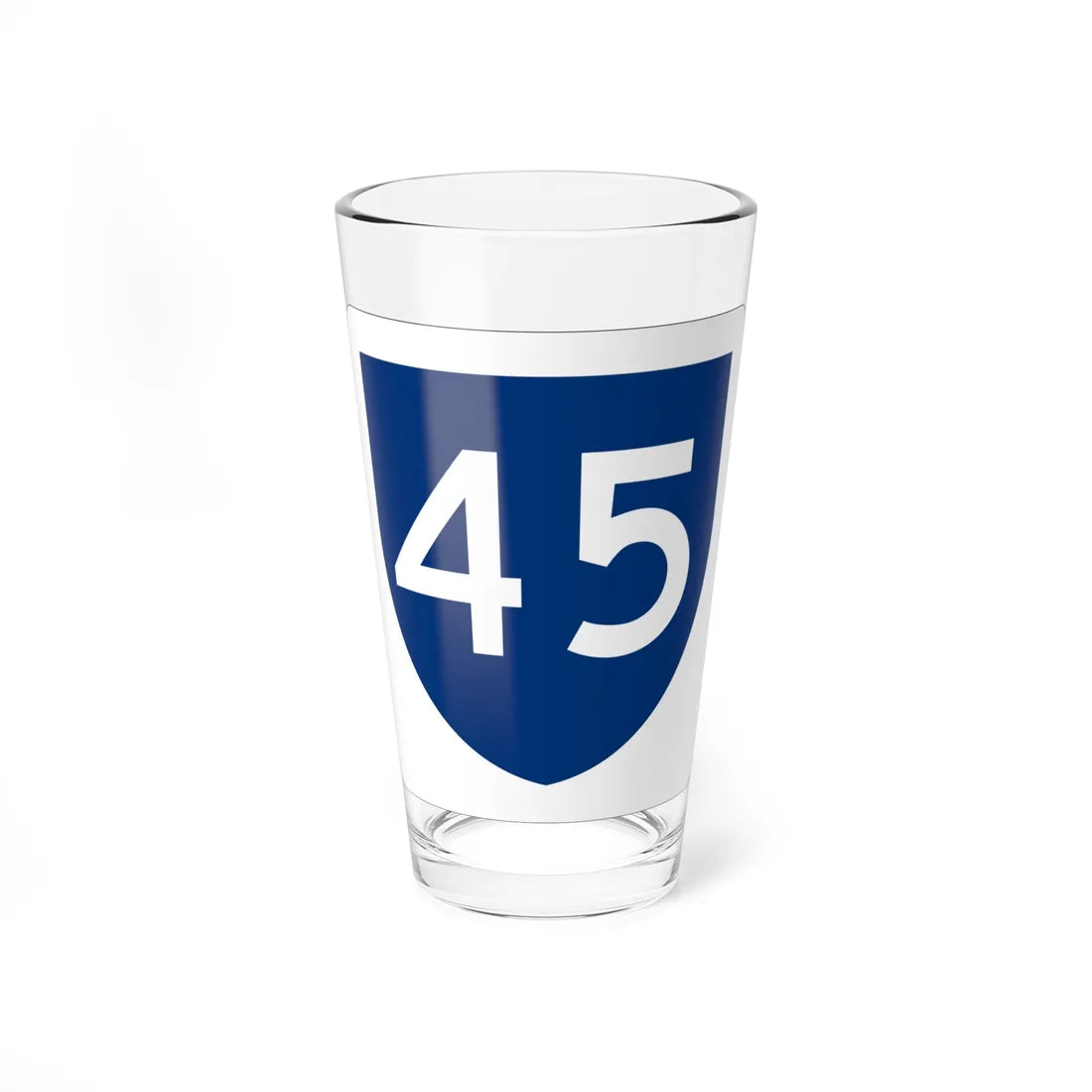 PR primary 45 (Puerto Rico) (Road Sign) Pint Glass 16oz 16oz - Go Mug Yourself