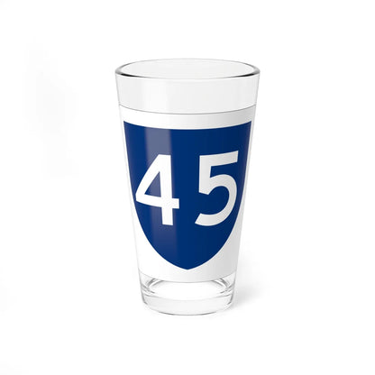 PR primary 45 (Puerto Rico) (Road Sign) Pint Glass 16oz 16oz - Go Mug Yourself