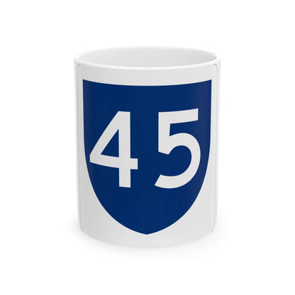 PR primary 45 (Puerto Rico) (Road Sign) White Coffee Mug 11oz - Go Mug Yourself