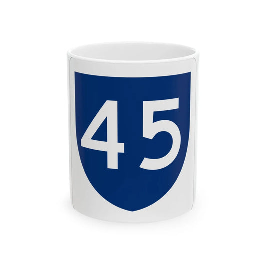 PR primary 45 (Puerto Rico) (Road Sign) White Coffee Mug 11oz - Go Mug Yourself