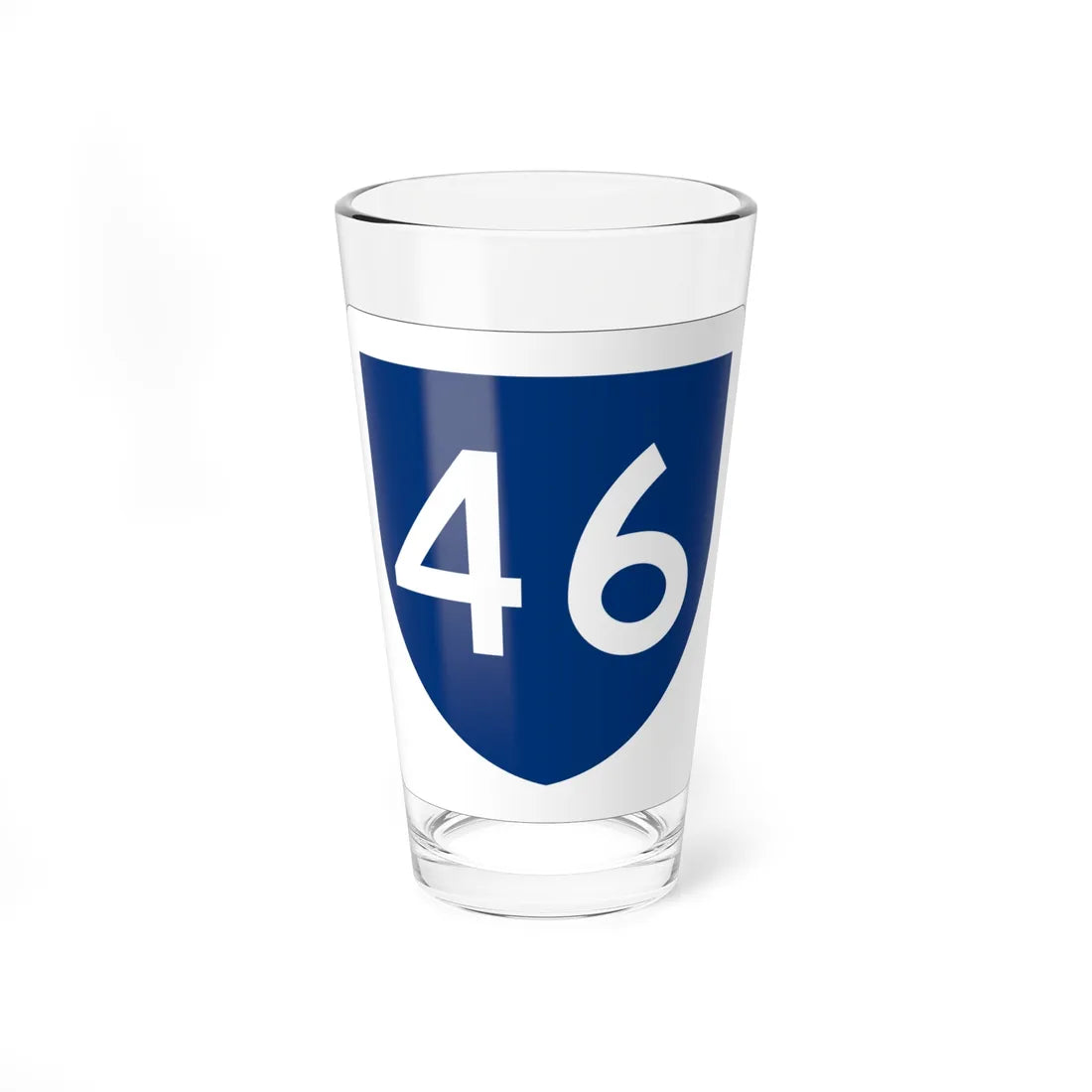 PR primary 46 (Puerto Rico) (Road Sign) Pint Glass 16oz 16oz - Go Mug Yourself