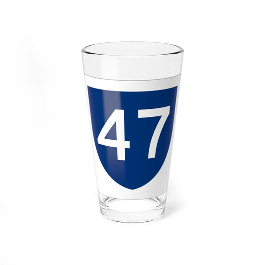 PR primary 47 (Puerto Rico) (Road Sign) Pint Glass 16oz 16oz - Go Mug Yourself