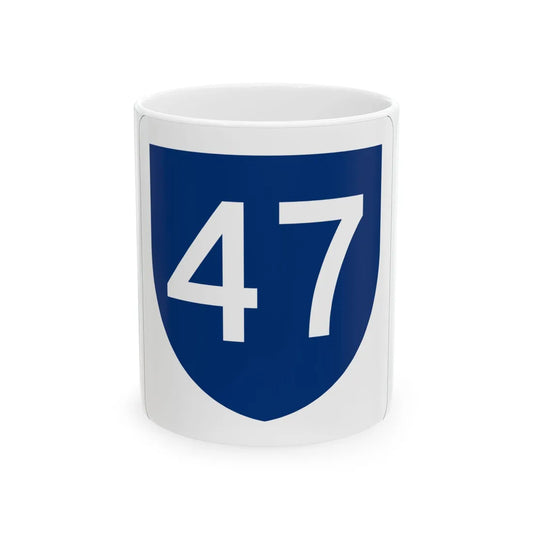 PR primary 47 (Puerto Rico) (Road Sign) White Coffee Mug 11oz - Go Mug Yourself