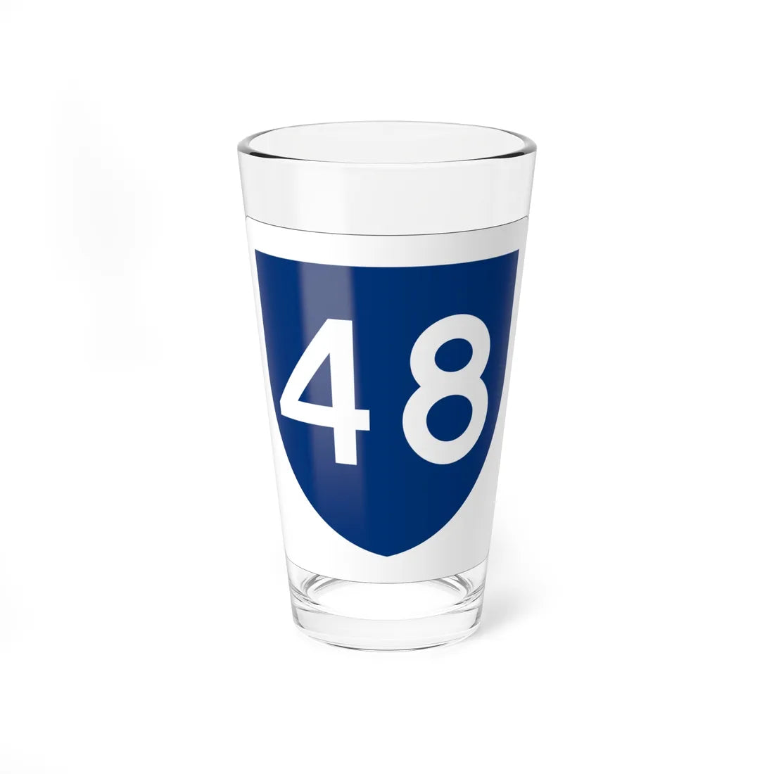 PR primary 48 (Puerto Rico) (Road Sign) Pint Glass 16oz 16oz - Go Mug Yourself