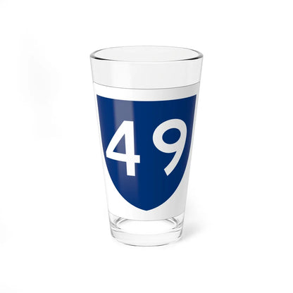 PR primary 49 (Puerto Rico) (Road Sign) Pint Glass 16oz 16oz - Go Mug Yourself