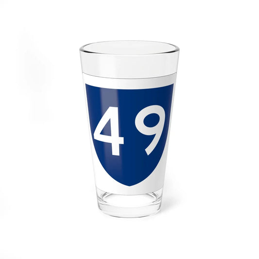 PR primary 49 (Puerto Rico) (Road Sign) Pint Glass 16oz 16oz - Go Mug Yourself