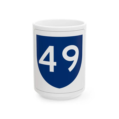 PR primary 49 (Puerto Rico) (Road Sign) White Coffee Mug 15oz - Go Mug Yourself