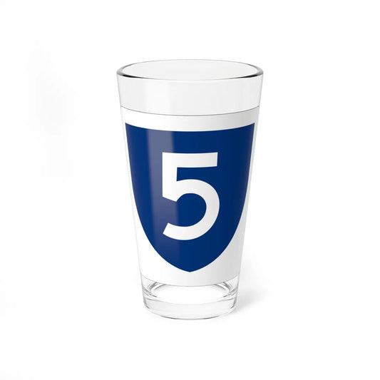 PR primary 5 (Puerto Rico) (Road Sign) Pint Glass 16oz 16oz - Go Mug Yourself