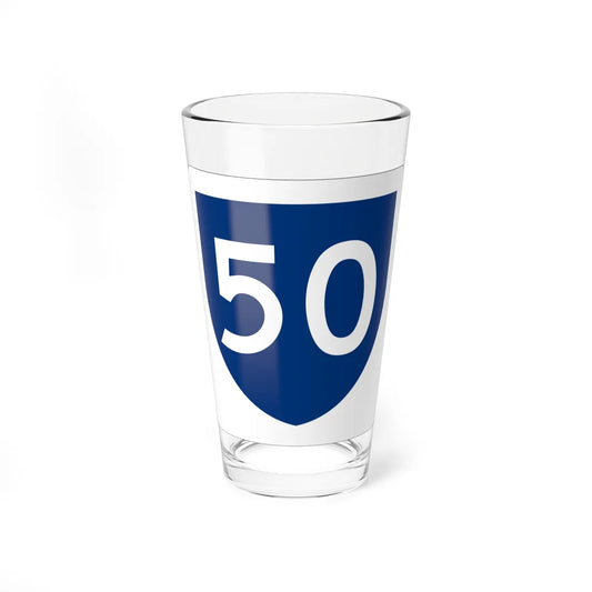 PR primary 50 (Puerto Rico) (Road Sign) Pint Glass 16oz 16oz - Go Mug Yourself