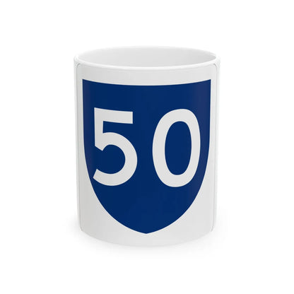 PR primary 50 (Puerto Rico) (Road Sign) White Coffee Mug 11oz - Go Mug Yourself