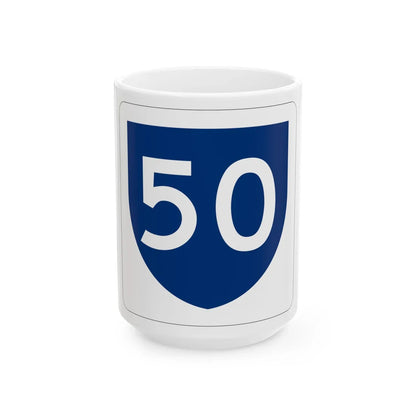 PR primary 50 (Puerto Rico) (Road Sign) White Coffee Mug 15oz - Go Mug Yourself