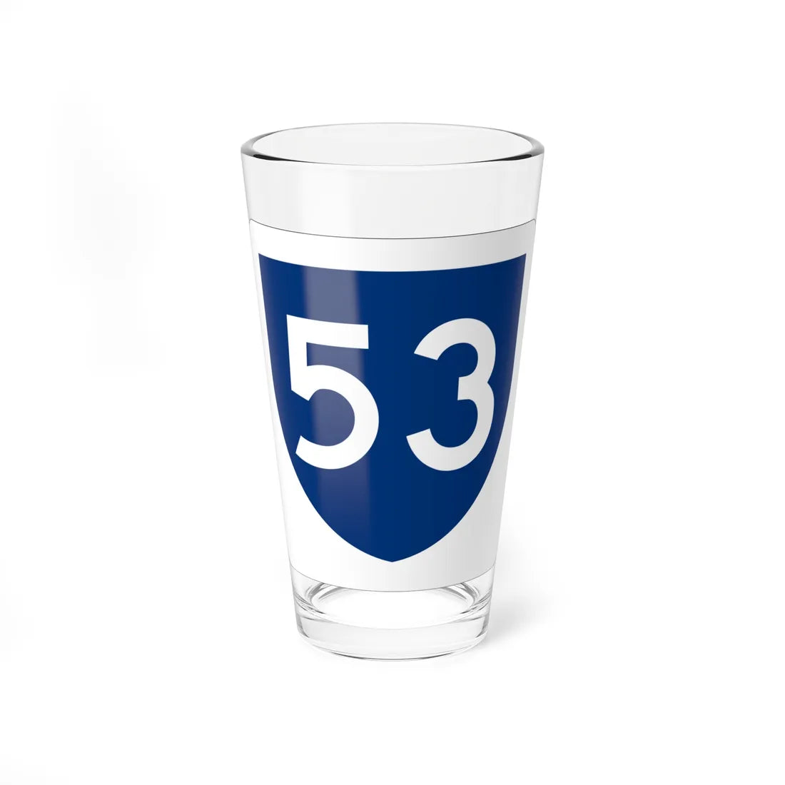 PR primary 53 (Puerto Rico) (Road Sign) Pint Glass 16oz 16oz - Go Mug Yourself