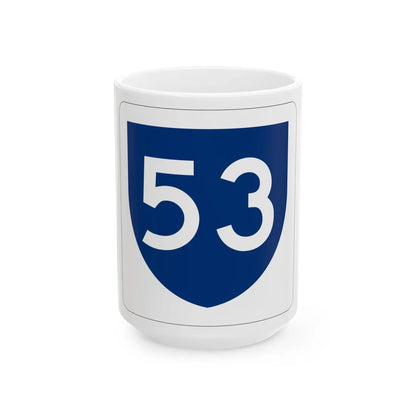 PR primary 53 (Puerto Rico) (Road Sign) White Coffee Mug 15oz - Go Mug Yourself