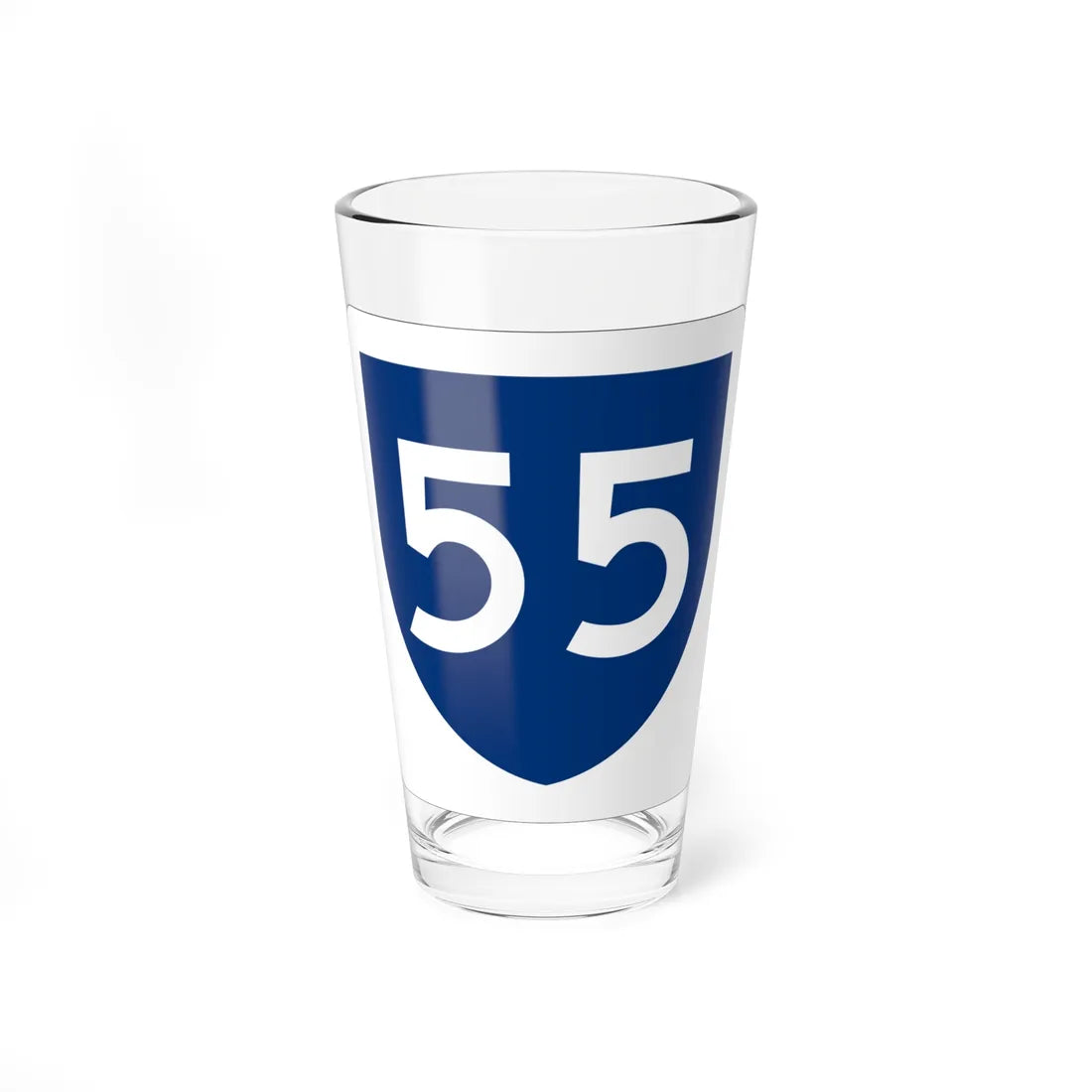 PR primary 55 (Puerto Rico) (Road Sign) Pint Glass 16oz 16oz - Go Mug Yourself