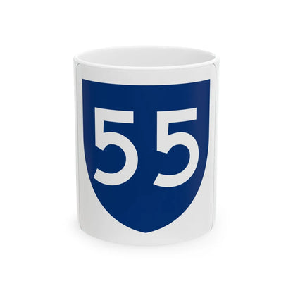 PR primary 55 (Puerto Rico) (Road Sign) White Coffee Mug 11oz - Go Mug Yourself