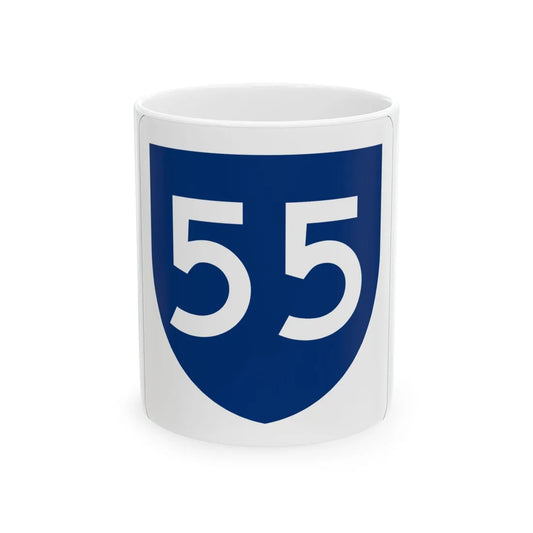 PR primary 55 (Puerto Rico) (Road Sign) White Coffee Mug 11oz - Go Mug Yourself