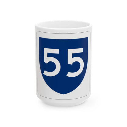 PR primary 55 (Puerto Rico) (Road Sign) White Coffee Mug 15oz - Go Mug Yourself