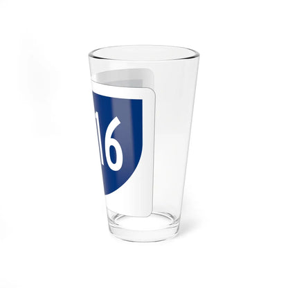 PR primary 5516 (Puerto Rico) (Road Sign) Pint Glass 16oz - Go Mug Yourself
