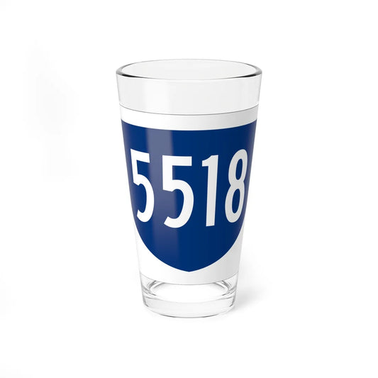 PR primary 5518 (Puerto Rico) (Road Sign) Pint Glass 16oz 16oz - Go Mug Yourself