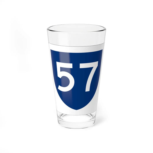 PR primary 57 (Puerto Rico) (Road Sign) Pint Glass 16oz 16oz - Go Mug Yourself