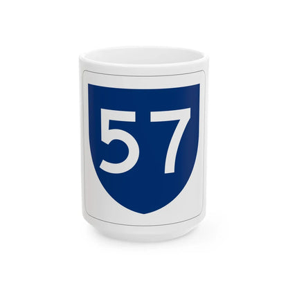 PR primary 57 (Puerto Rico) (Road Sign) White Coffee Mug 15oz - Go Mug Yourself
