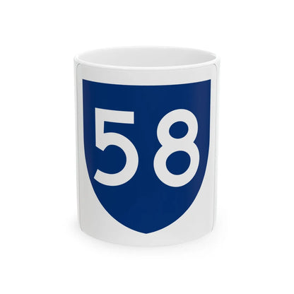 PR primary 58 (Puerto Rico) (Road Sign) White Coffee Mug 11oz - Go Mug Yourself
