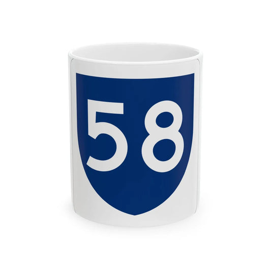 PR primary 58 (Puerto Rico) (Road Sign) White Coffee Mug 11oz - Go Mug Yourself