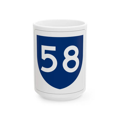 PR primary 58 (Puerto Rico) (Road Sign) White Coffee Mug 15oz - Go Mug Yourself